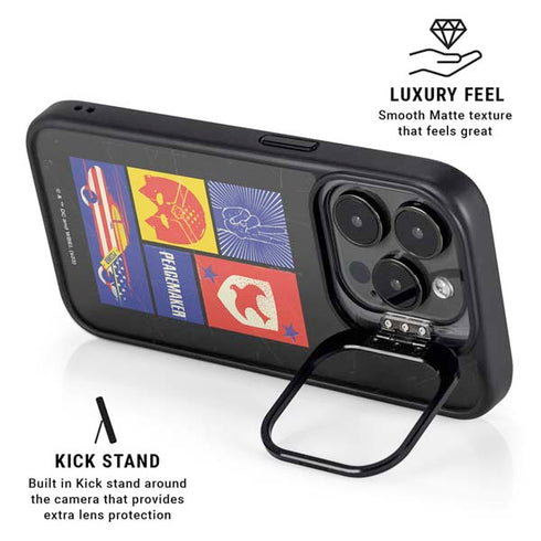 DC Comics Peacemaker Collage iPhone 15 Pro Max Kickstand Case